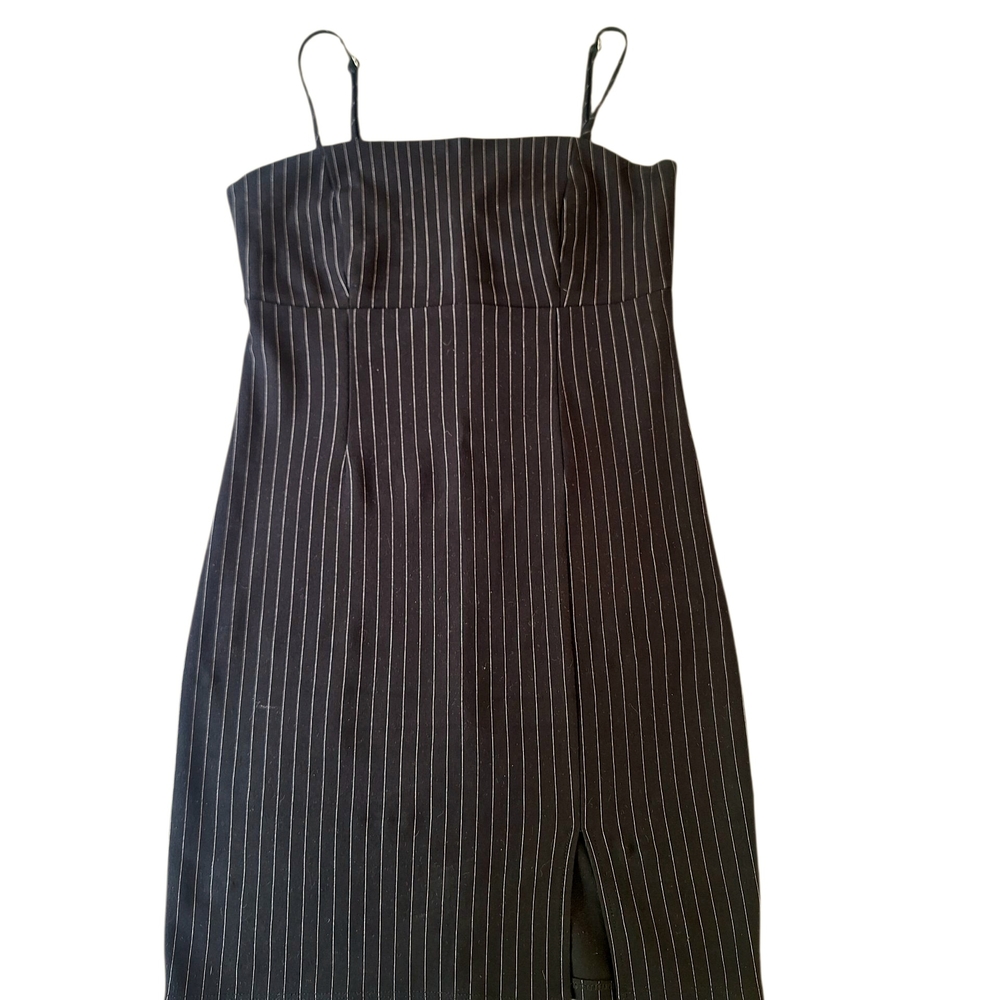 Forever 21 Black Pinstripe Mini Dress